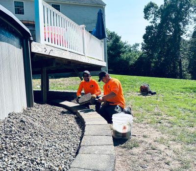 Yard Renovation by JRC landscaping services in machester CT